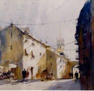 David Norman 'Winter Sun The Road to Figeac'